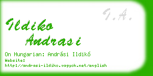 ildiko andrasi business card